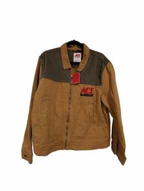 Ace Hardware Long Sleeve Unisex Collared Jacket Olive Mfr# SRJ027A
